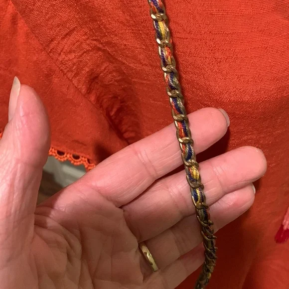 Cute fabric and bead purse - Picture 7 of 9